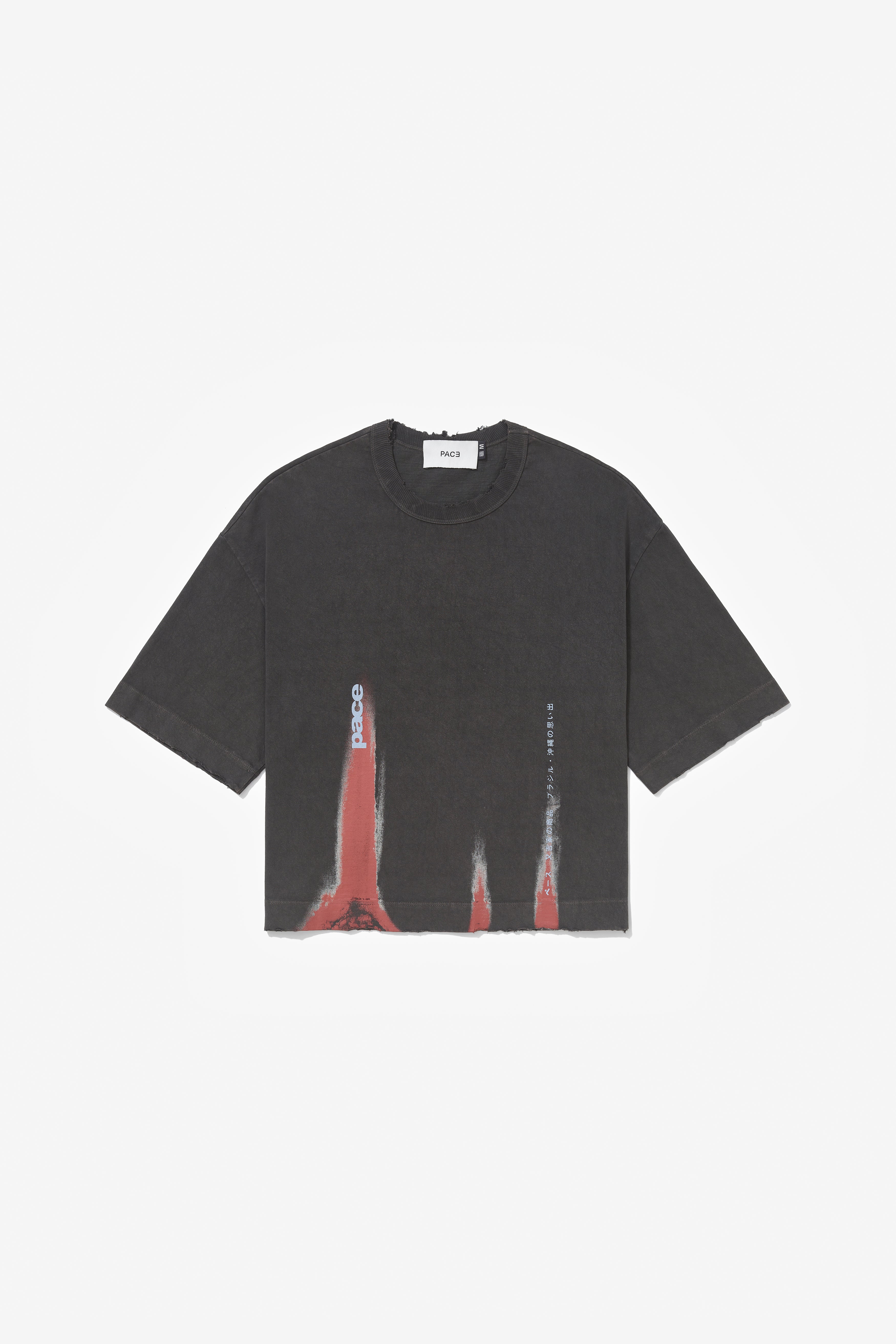 TEE RUST LEAK STONE WASHED BLACK OVERSIZED – PACE ™