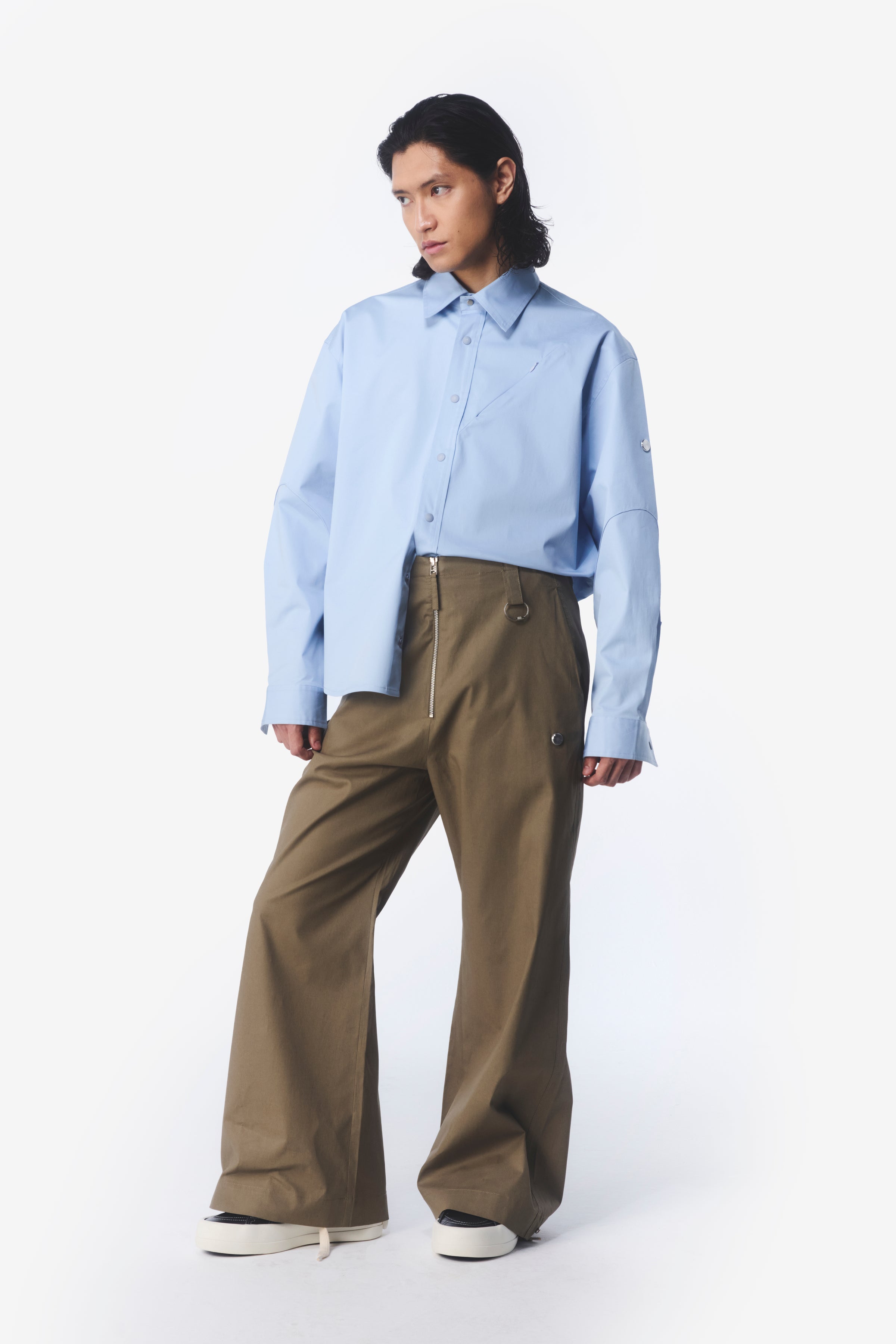 PAPER PANTS ARMY GREEN