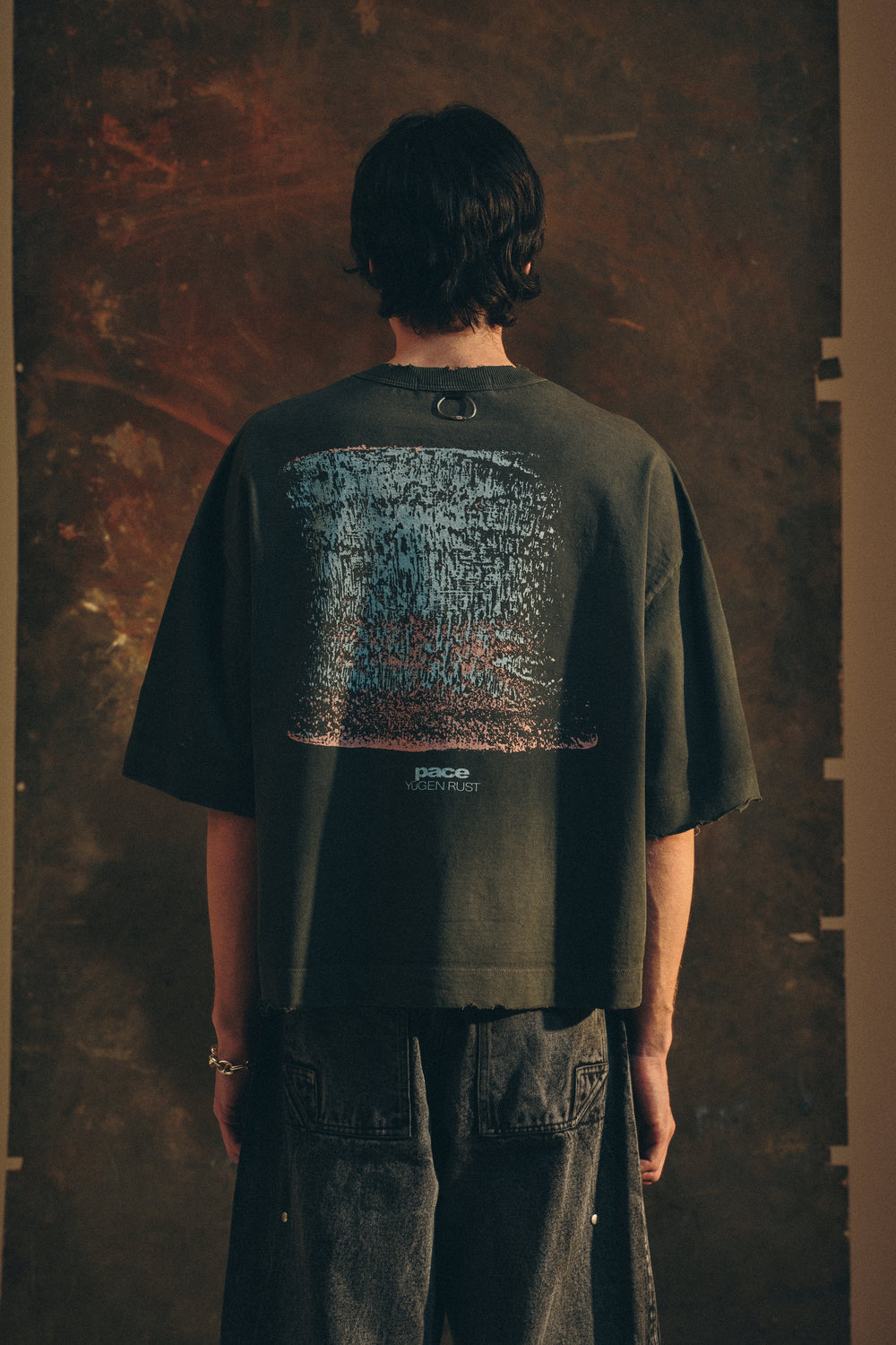 TEE YUGEN STONE WASHED BLACK OVERSIZED
