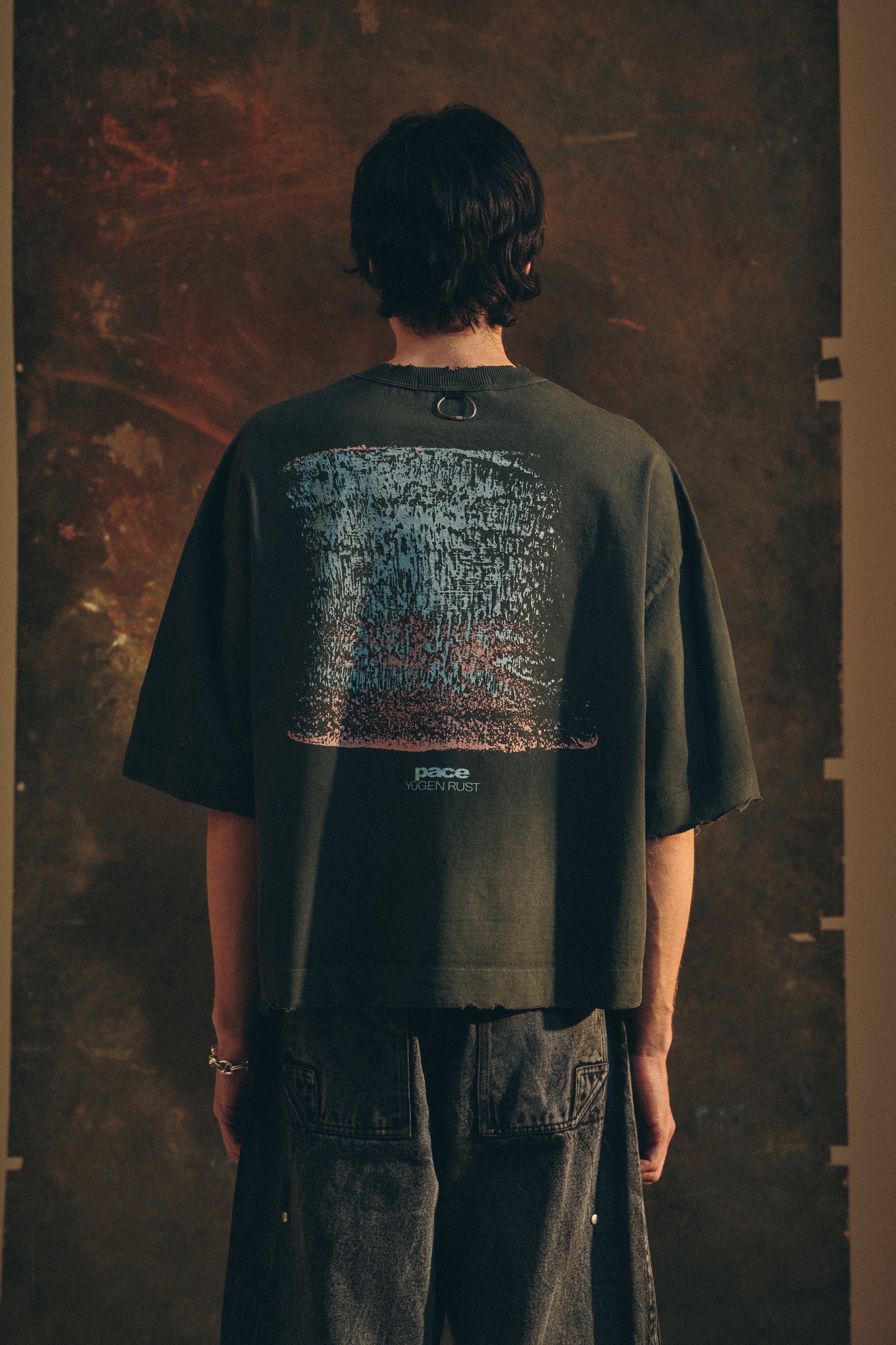 TEE YUGEN STONE WASHED BLACK OVERSIZED