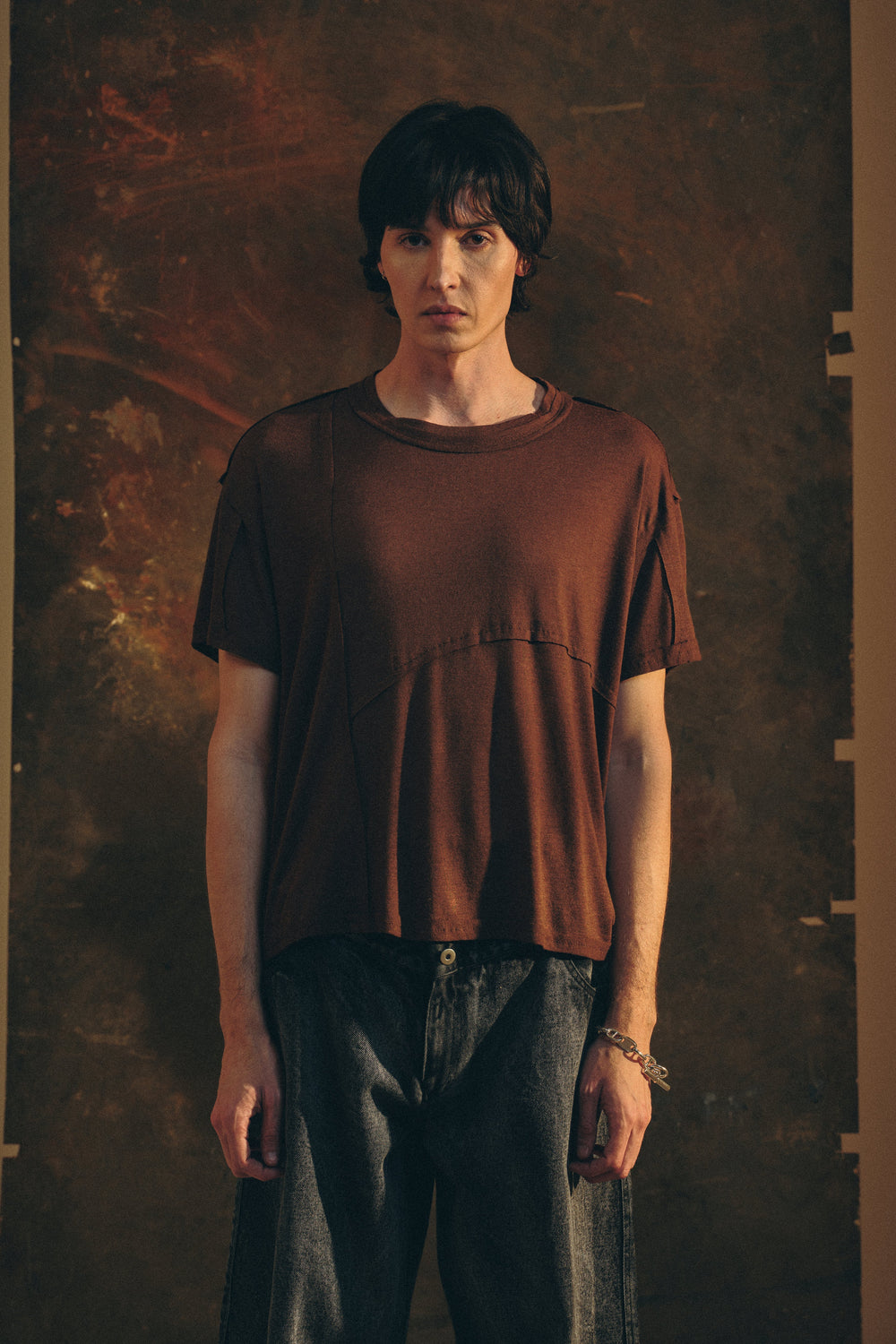 WOOL TEE BROWN