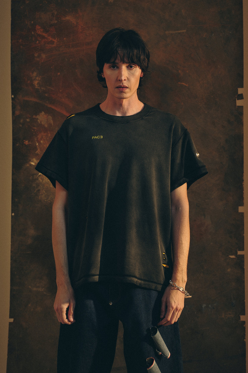 TEE HAJICHI STONE WASHED BLACK