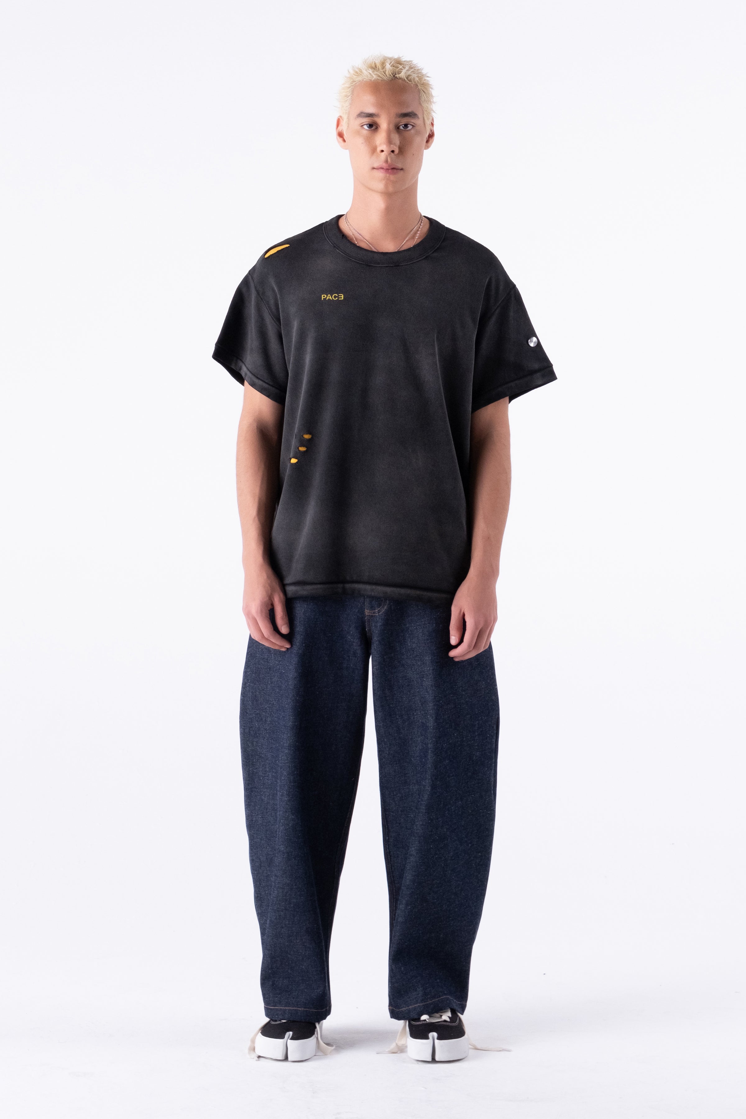 TEE HAJICHI STONE WASHED BLACK