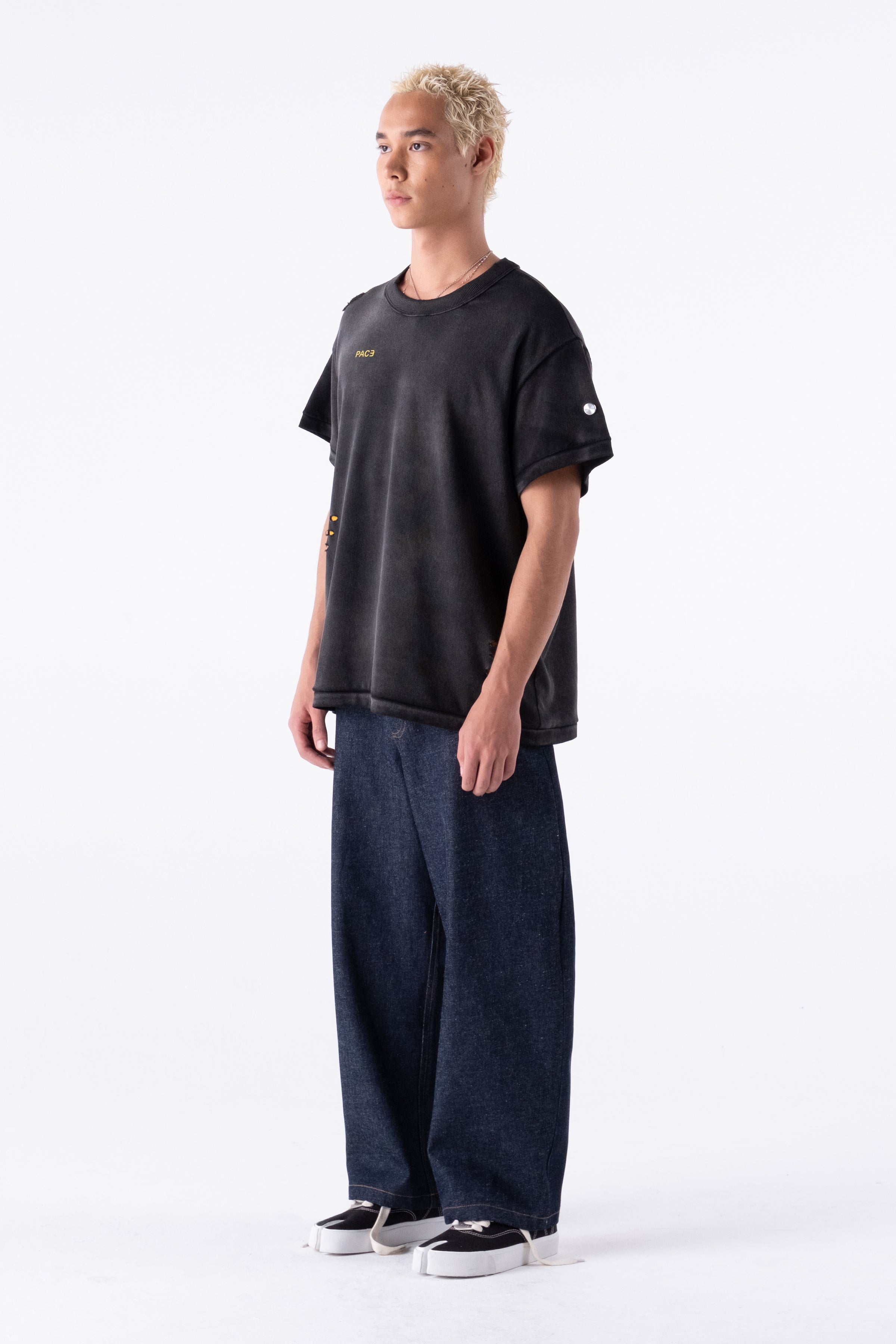 TEE HAJICHI STONE WASHED BLACK