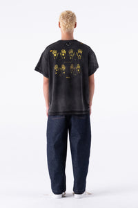 TEE HAJICHI STONE WASHED BLACK