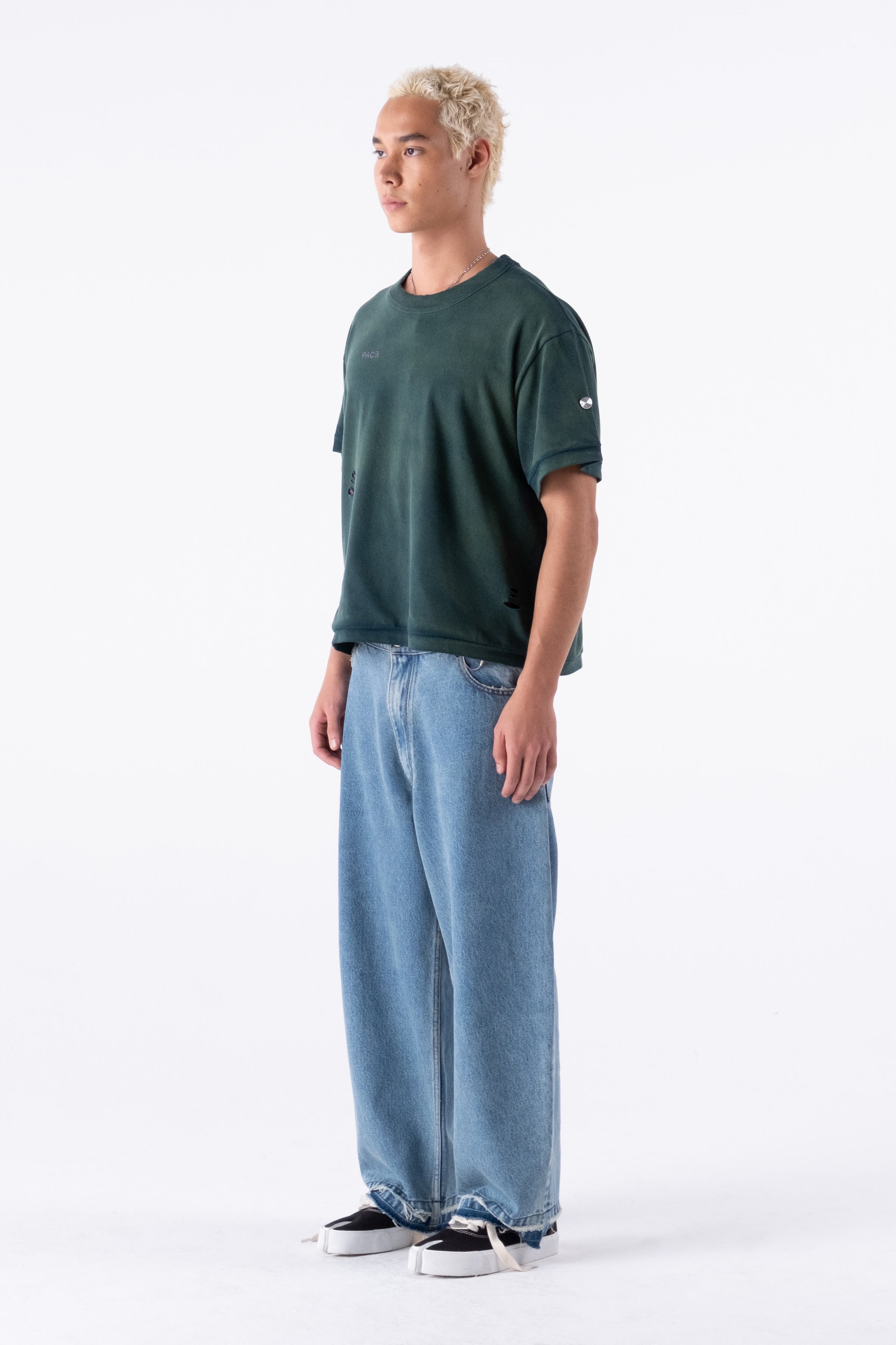 TEE HAJICHI STONE WASHED GREEN