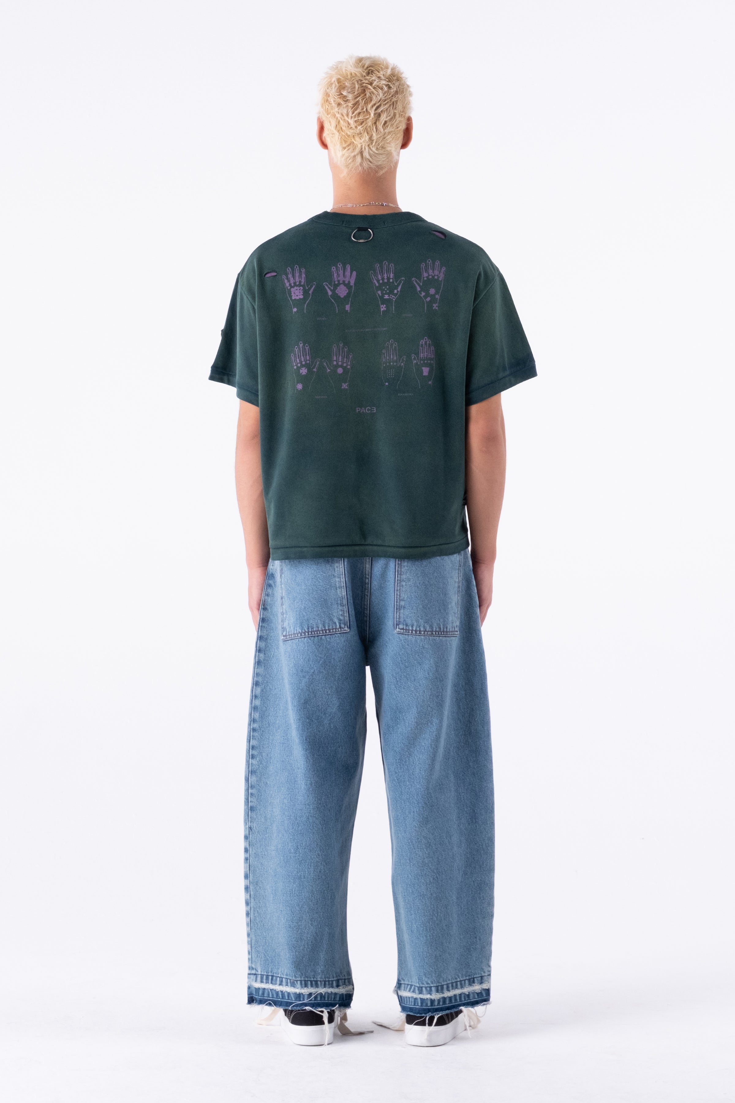 TEE HAJICHI STONE WASHED GREEN