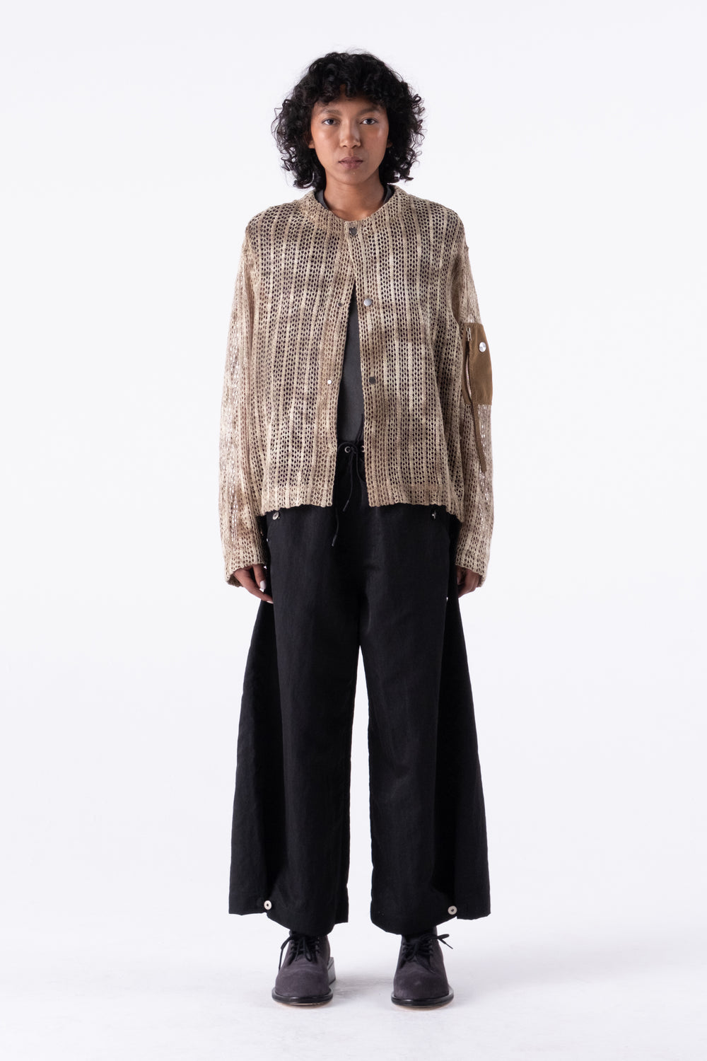 UJI CROCHET SHIRT BROWN