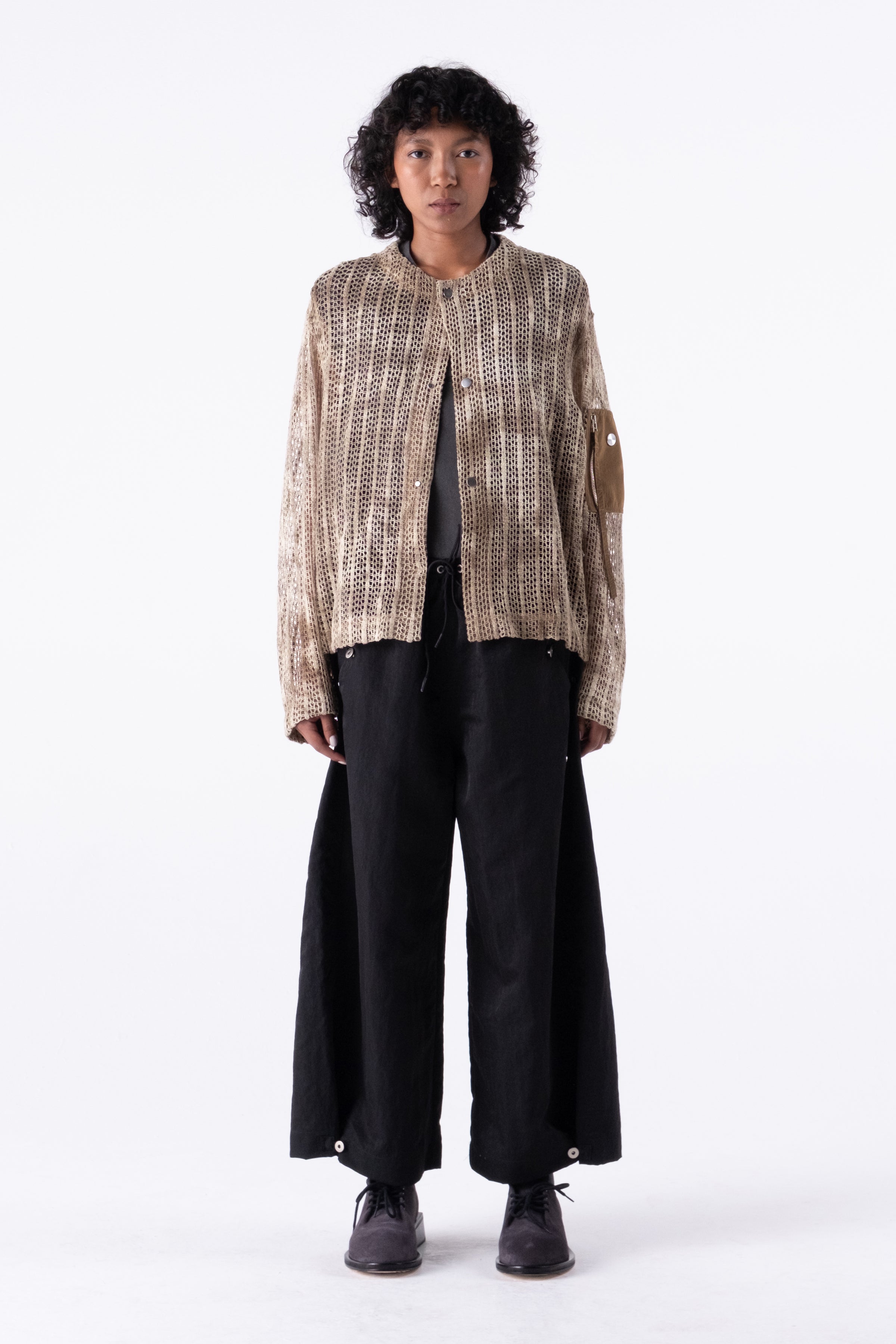 UJI CROCHET SHIRT BROWN