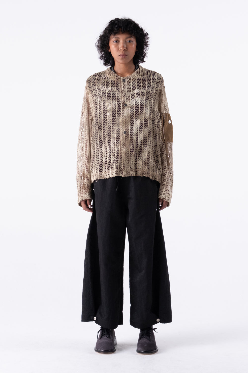 UJI CROCHET SHIRT BROWN