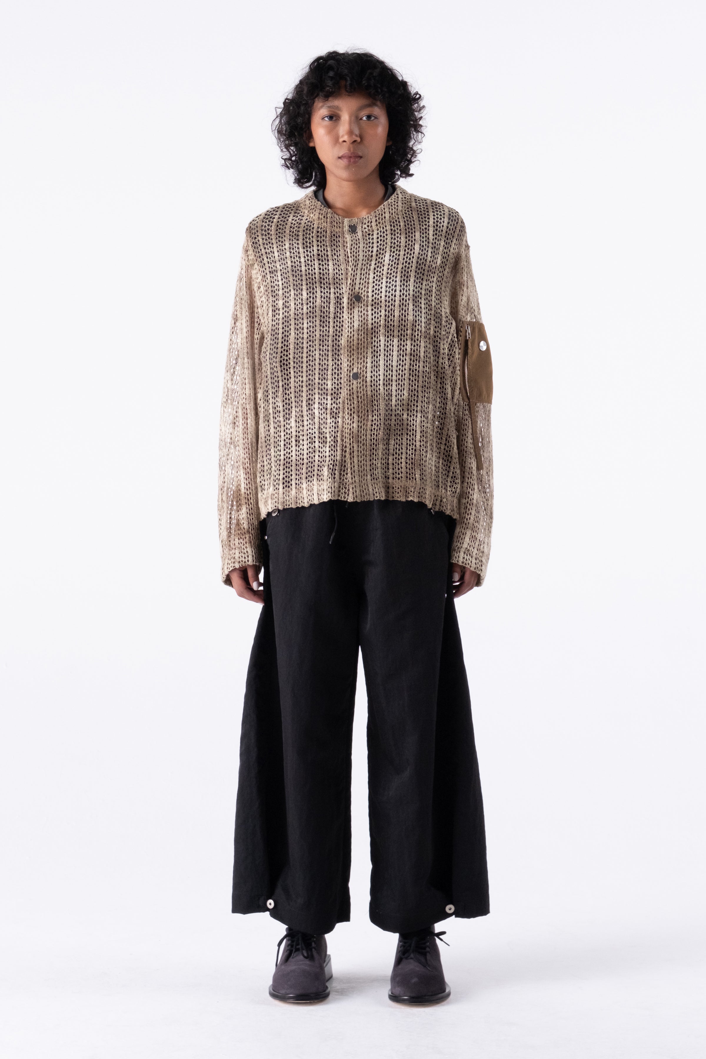 UJI CROCHET SHIRT BROWN