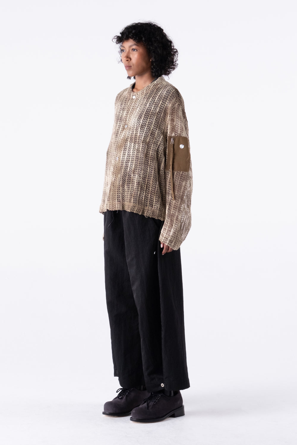 UJI CROCHET SHIRT BROWN