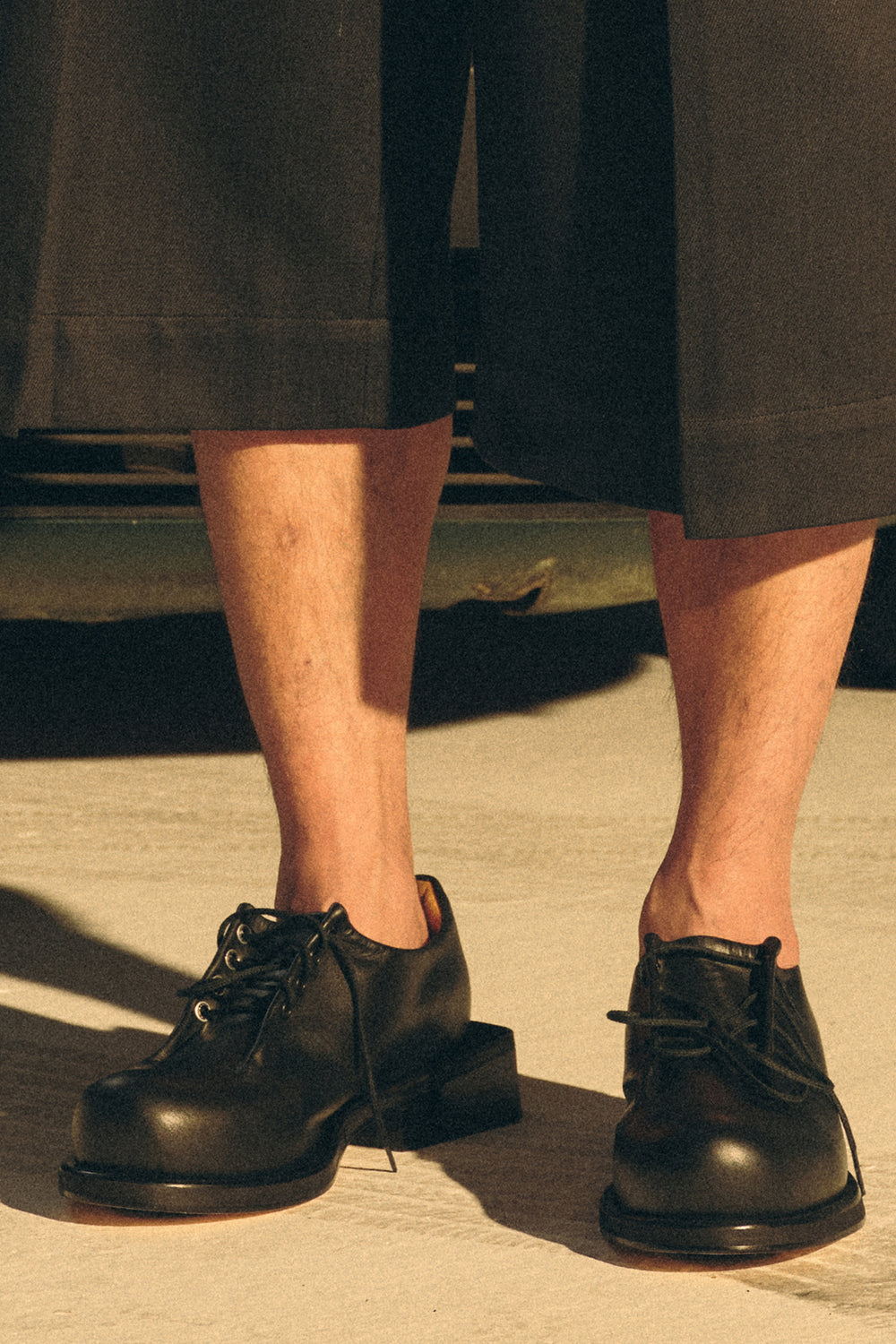 BUNNY TOMO SHOES LEATHER BLACK