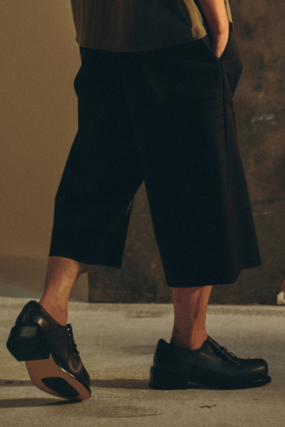 BUNNY TOMO SHOES LEATHER BLACK