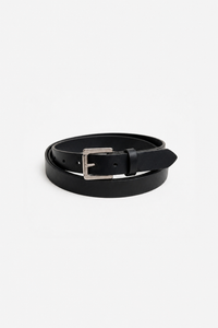 CODE SLIM LEATHER BELT BLACK