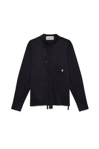 X COLLAR SHIRT - BLACK
