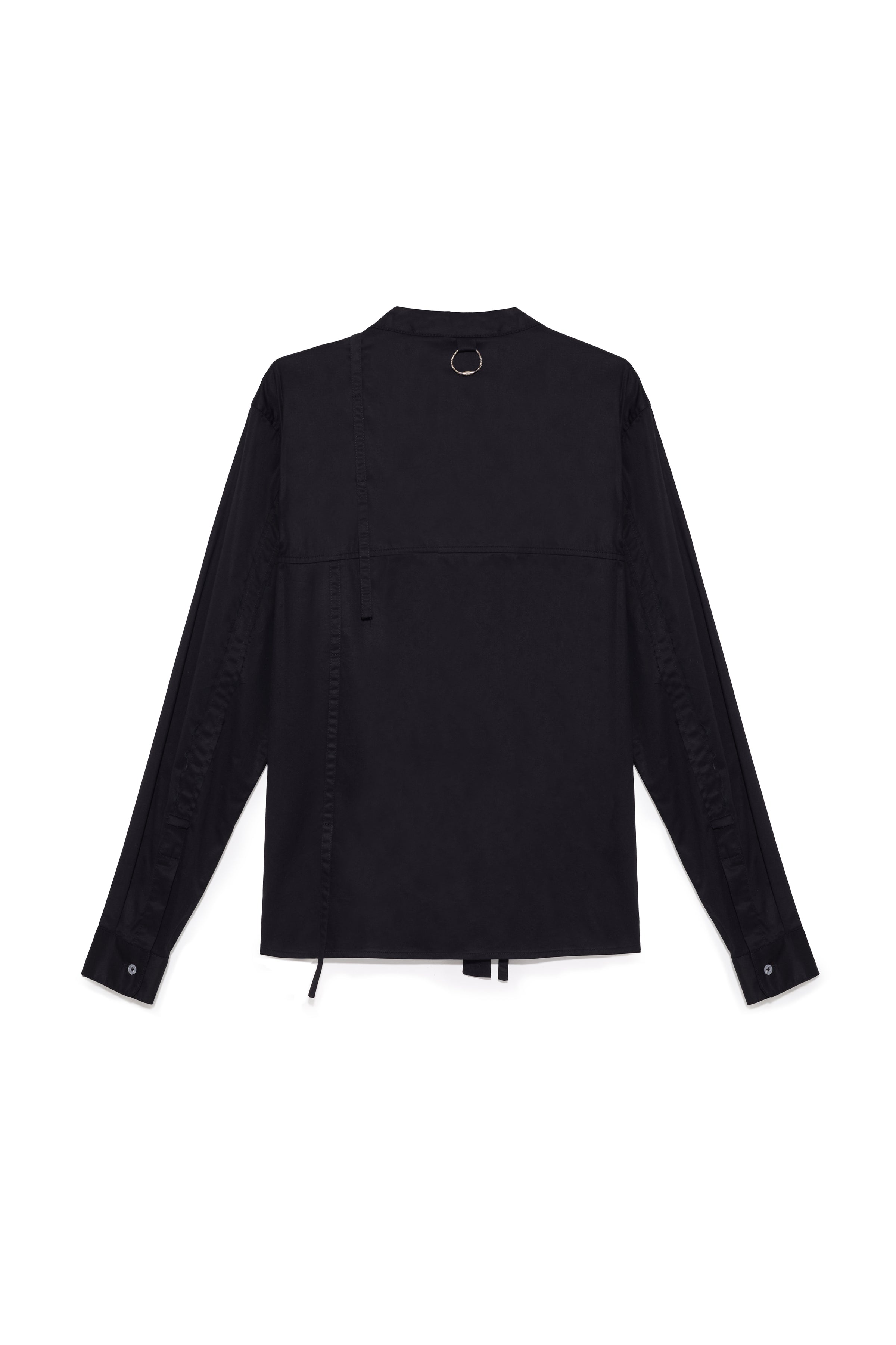 X COLLAR SHIRT - BLACK