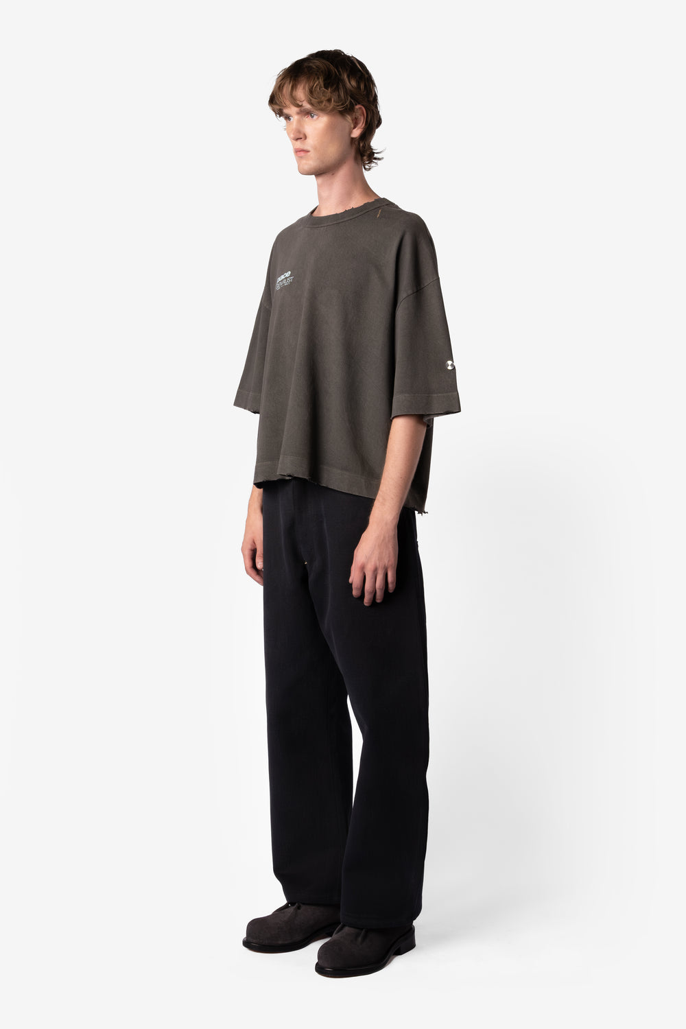 TEE YUGEN STONE WASHED BLACK OVERSIZED