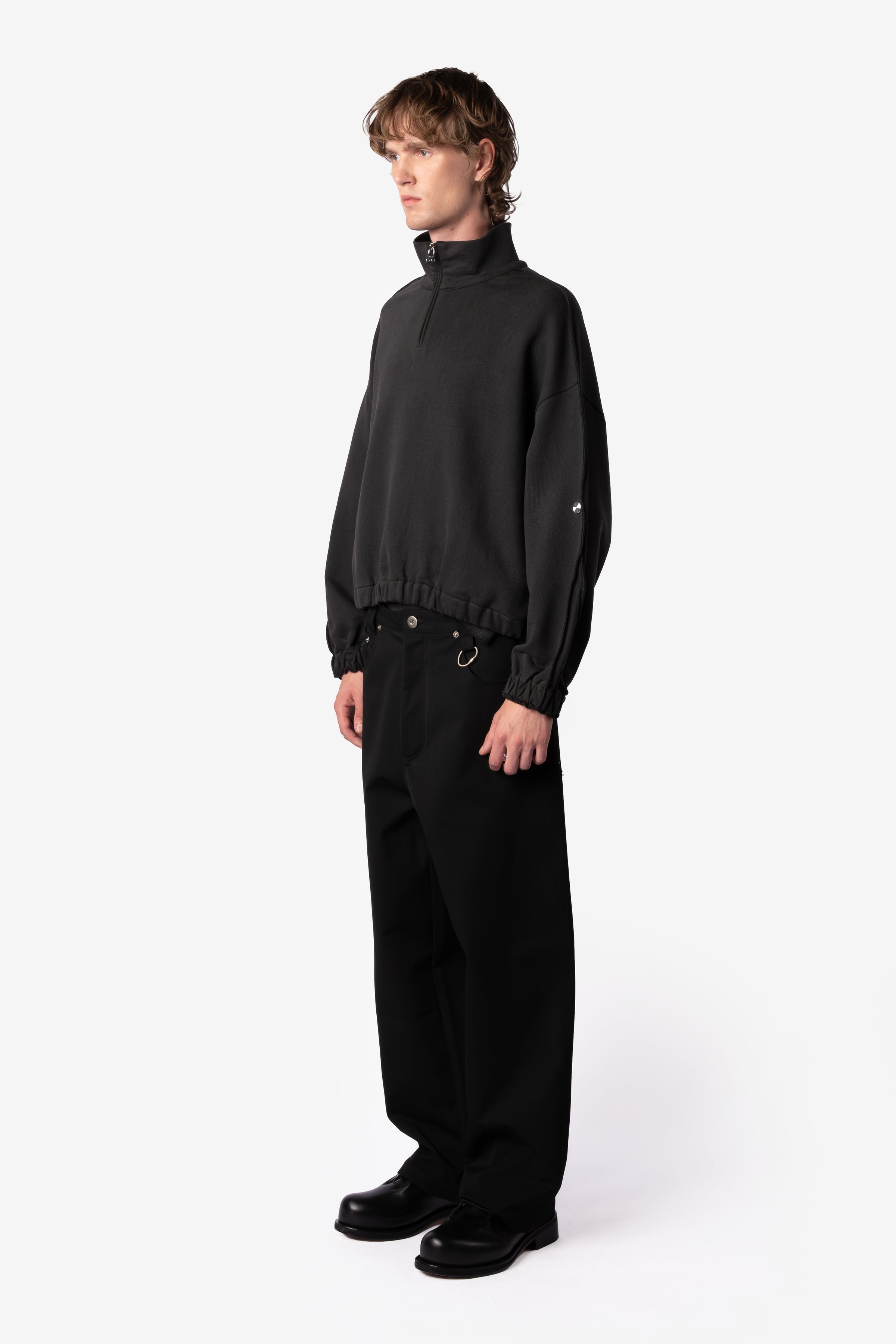 FUNNEL JERSEY VINTAGE BLACK