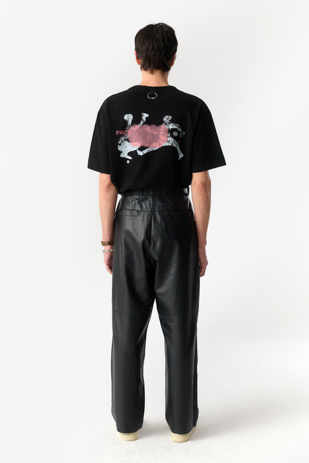 PRÉ VENDA - LEON LEATHER SUIT TROUSERS BLACK