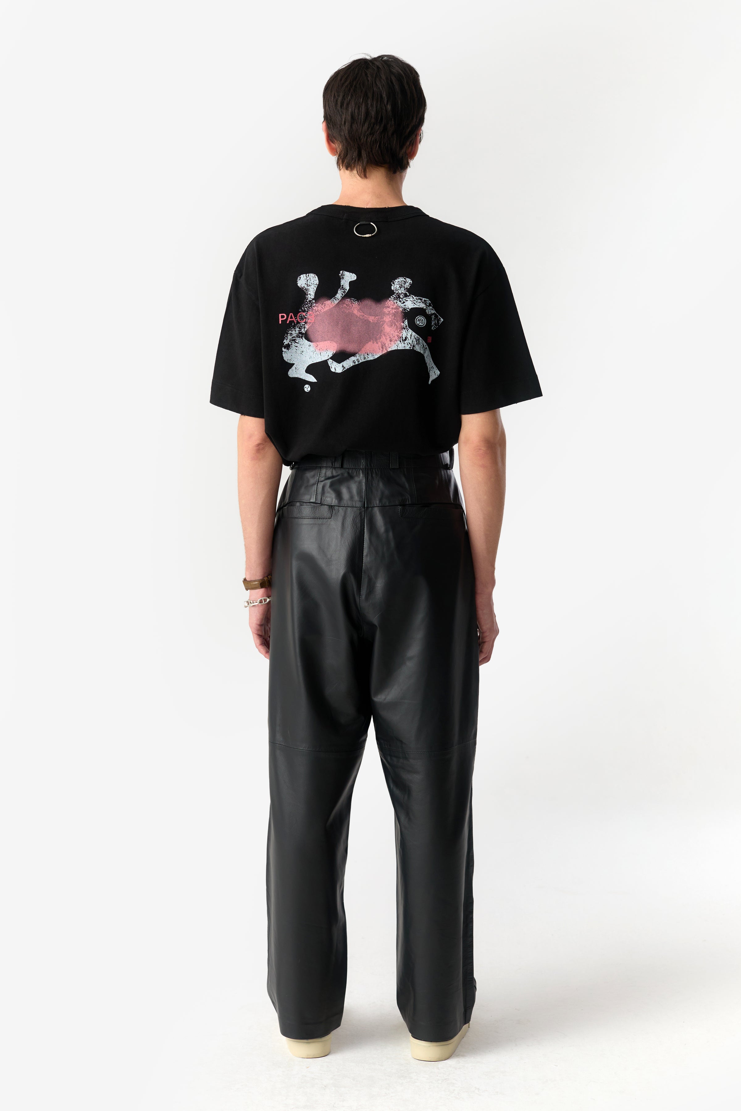 PRÉ VENDA - LEON LEATHER SUIT TROUSERS BLACK