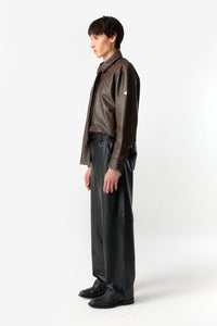 PRÉ VENDA - DYNAMIC LEATHER SHIRT BROWN
