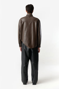 PRÉ VENDA - DYNAMIC LEATHER SHIRT BROWN