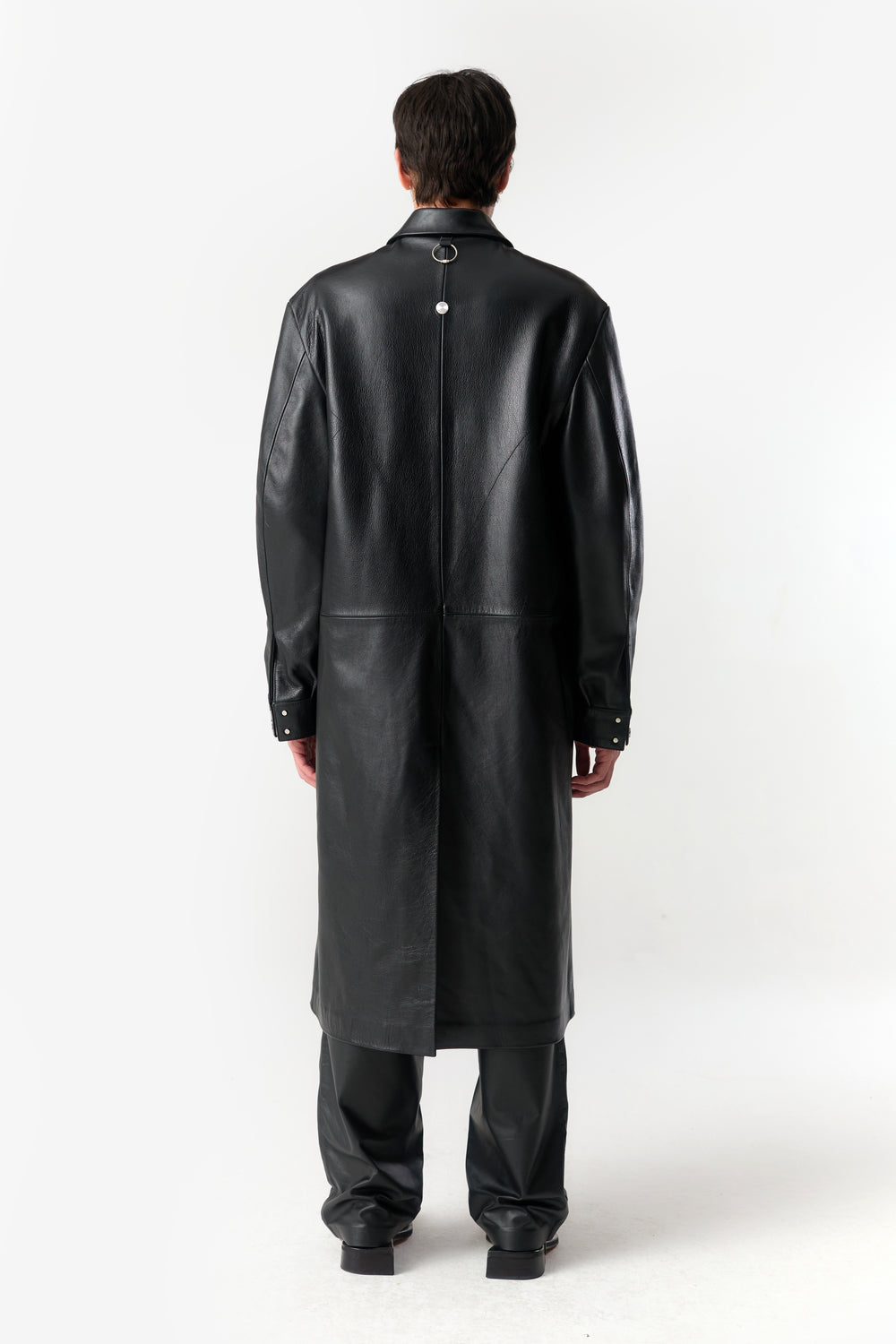 PRÉ VENDA - LEON LEATHER LONG COAT BLACK