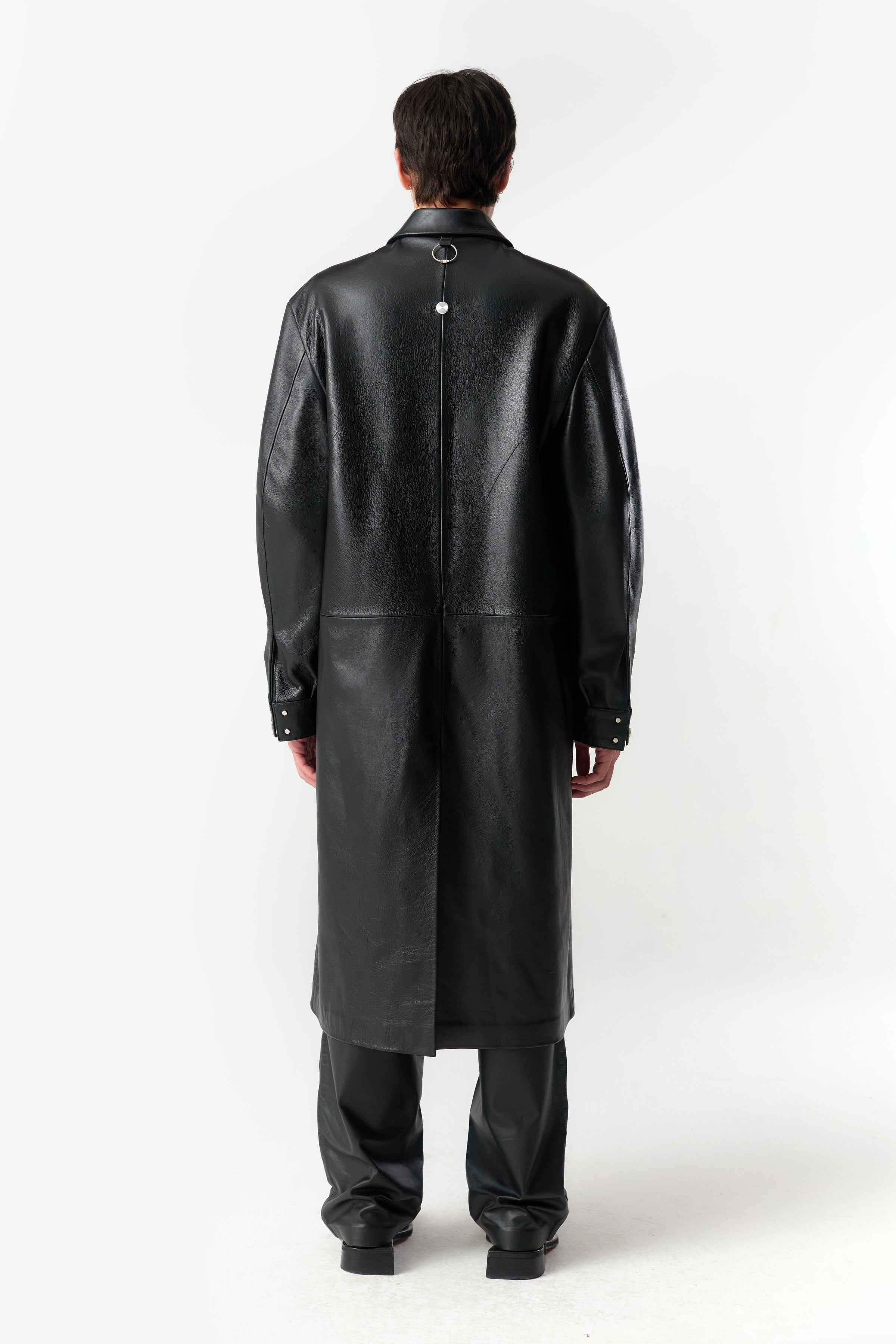 PRÉ VENDA - LEON LEATHER LONG COAT BLACK