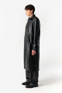 PRÉ VENDA - LEON LEATHER LONG COAT BLACK