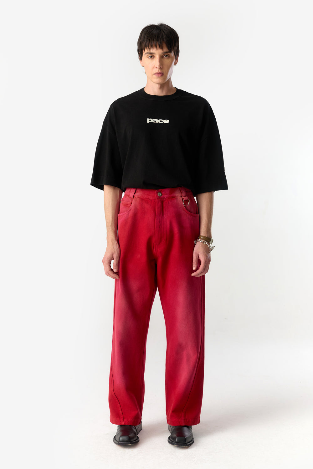 U-X STRAIGHT JEANS RED