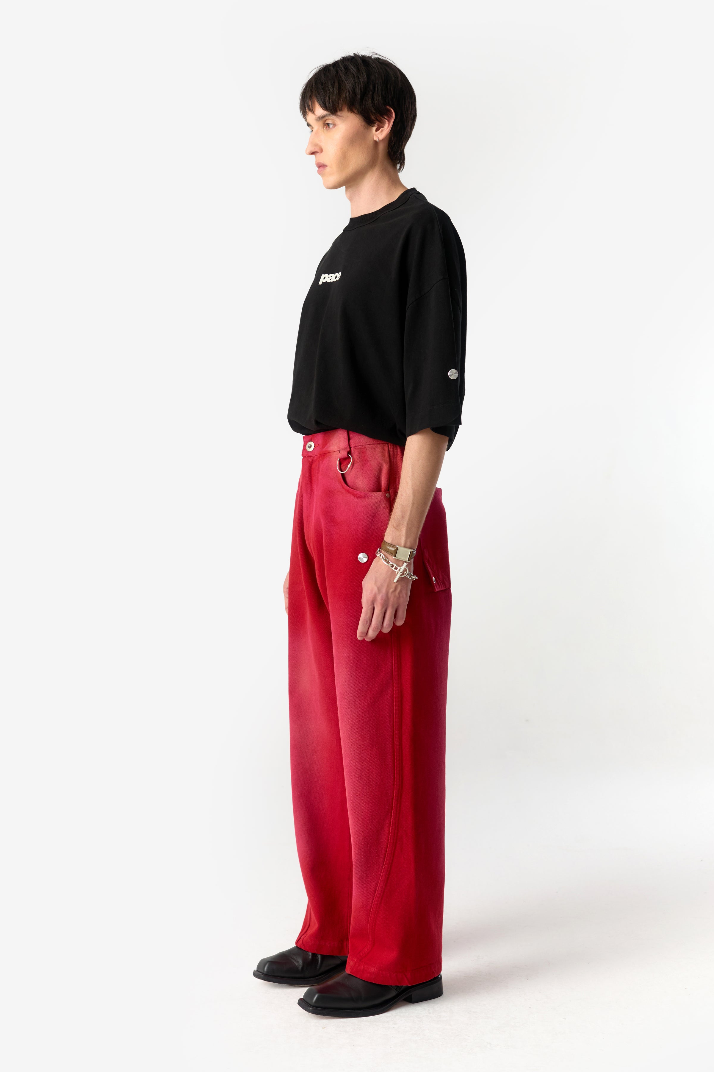 U-X STRAIGHT JEANS RED