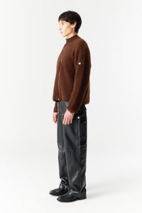 TIRAMISU ZIP UP KNIT BROWN