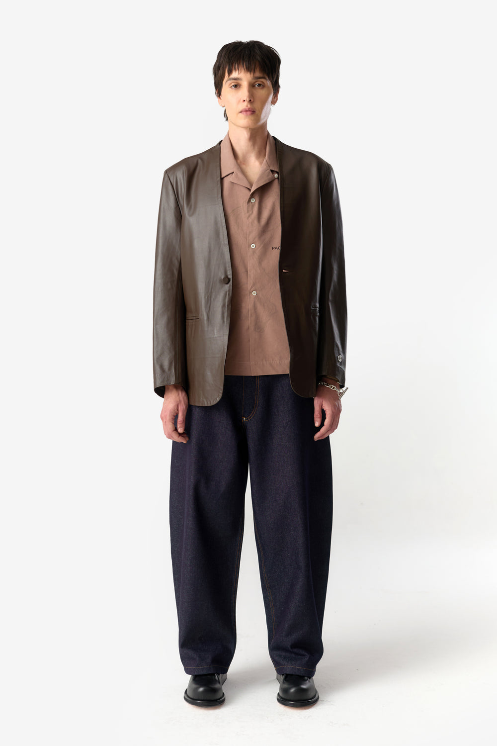 PRÉ VENDA - KIMONO LEATHER SUIT BROWN