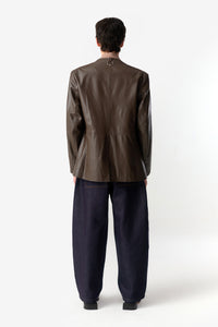 PRÉ VENDA - KIMONO LEATHER SUIT BROWN