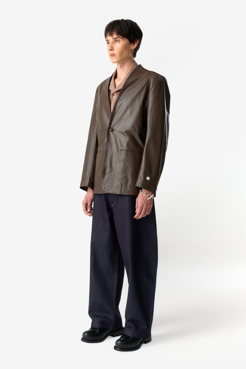 PRÉ VENDA - KIMONO LEATHER SUIT BROWN