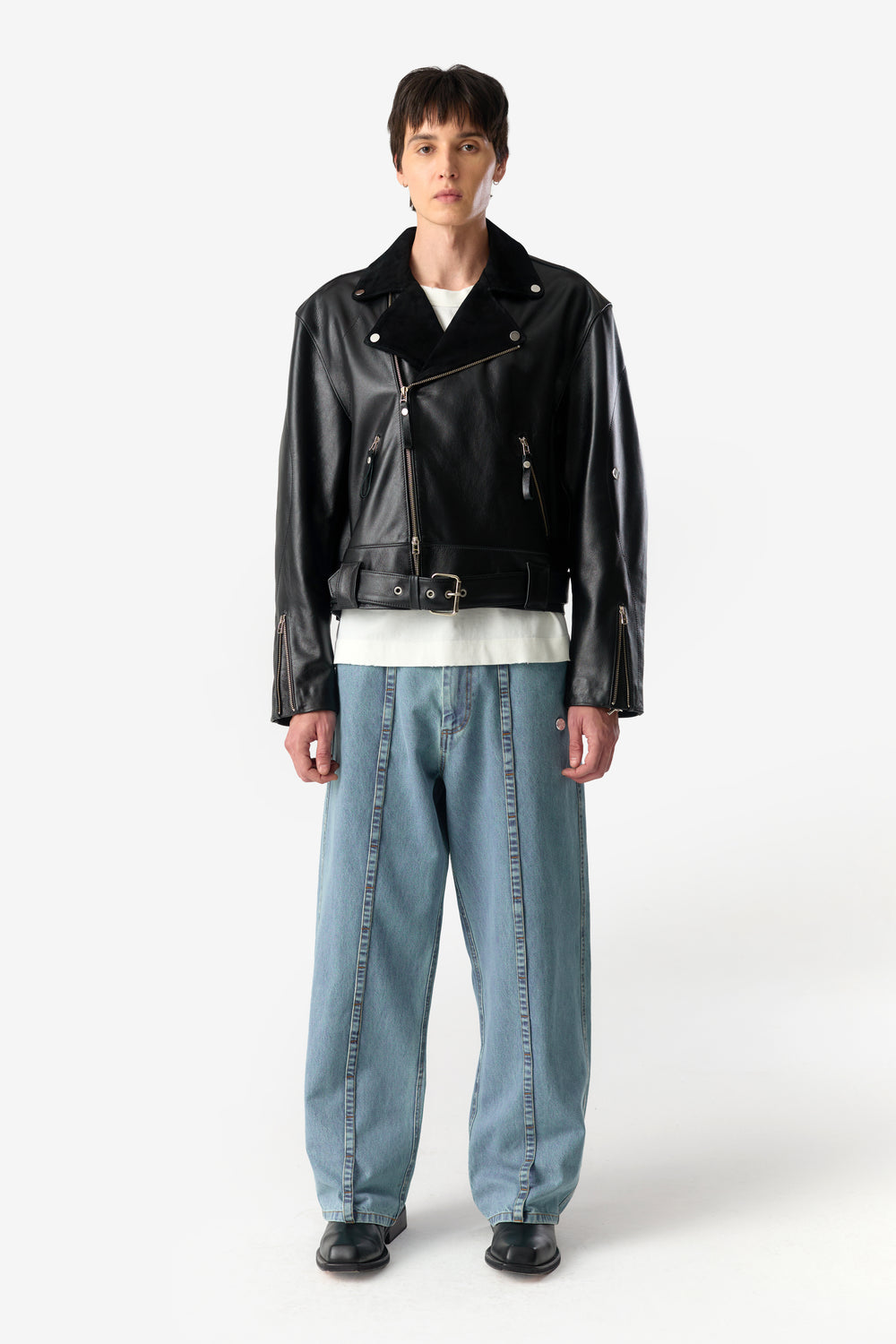 PRÉ VENDA - EX-IN PERFECTO LEATHER JACKET BLACK