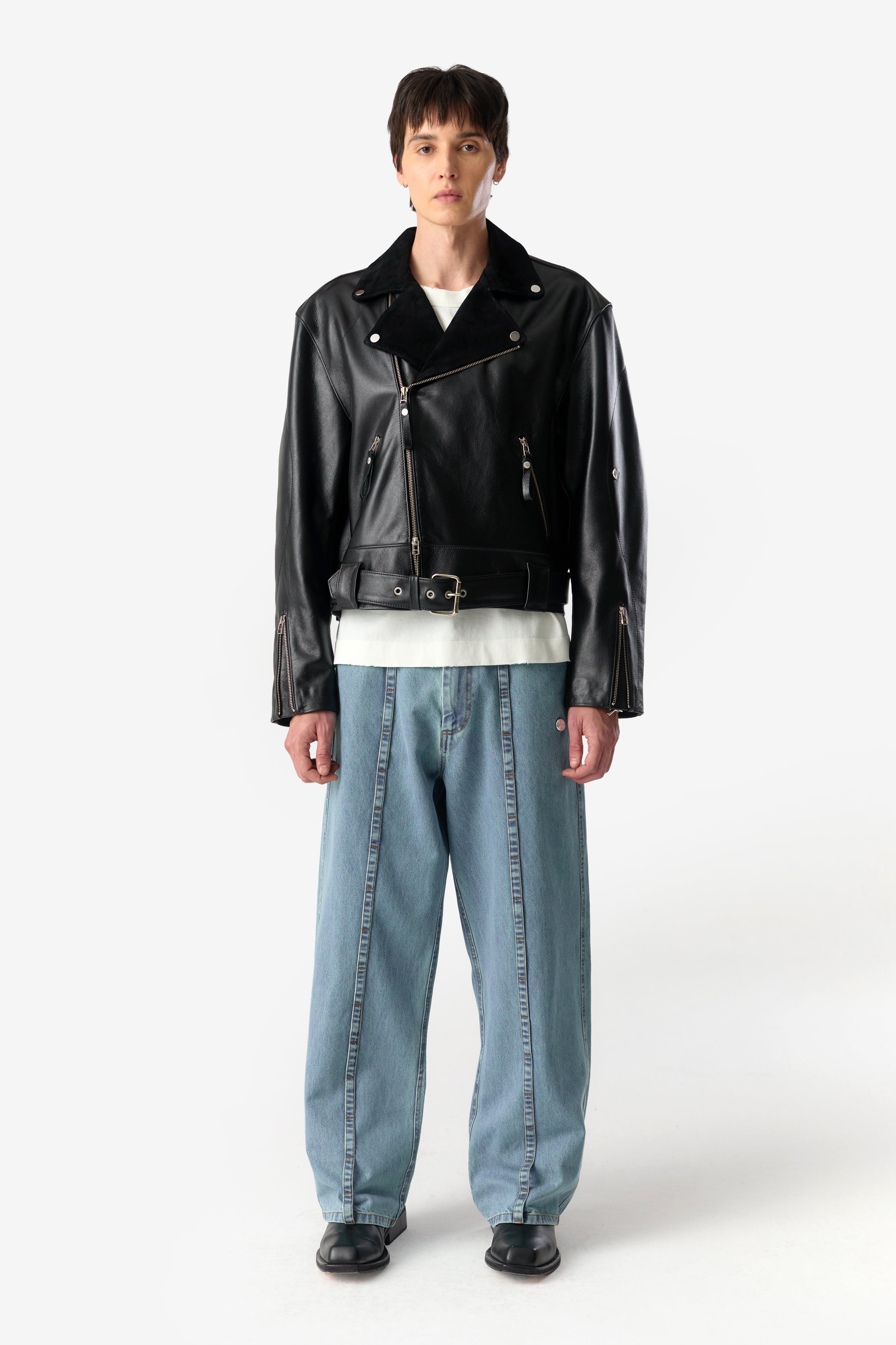 PRÉ VENDA - EX-IN PERFECTO LEATHER JACKET BLACK