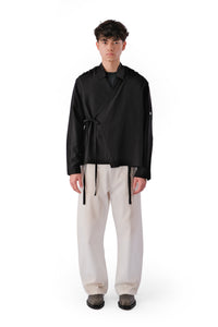PACE LYOCELL KIMONO SHIRT MATTE BLACK