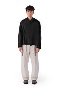 PACE LYOCELL KIMONO SHIRT MATTE BLACK