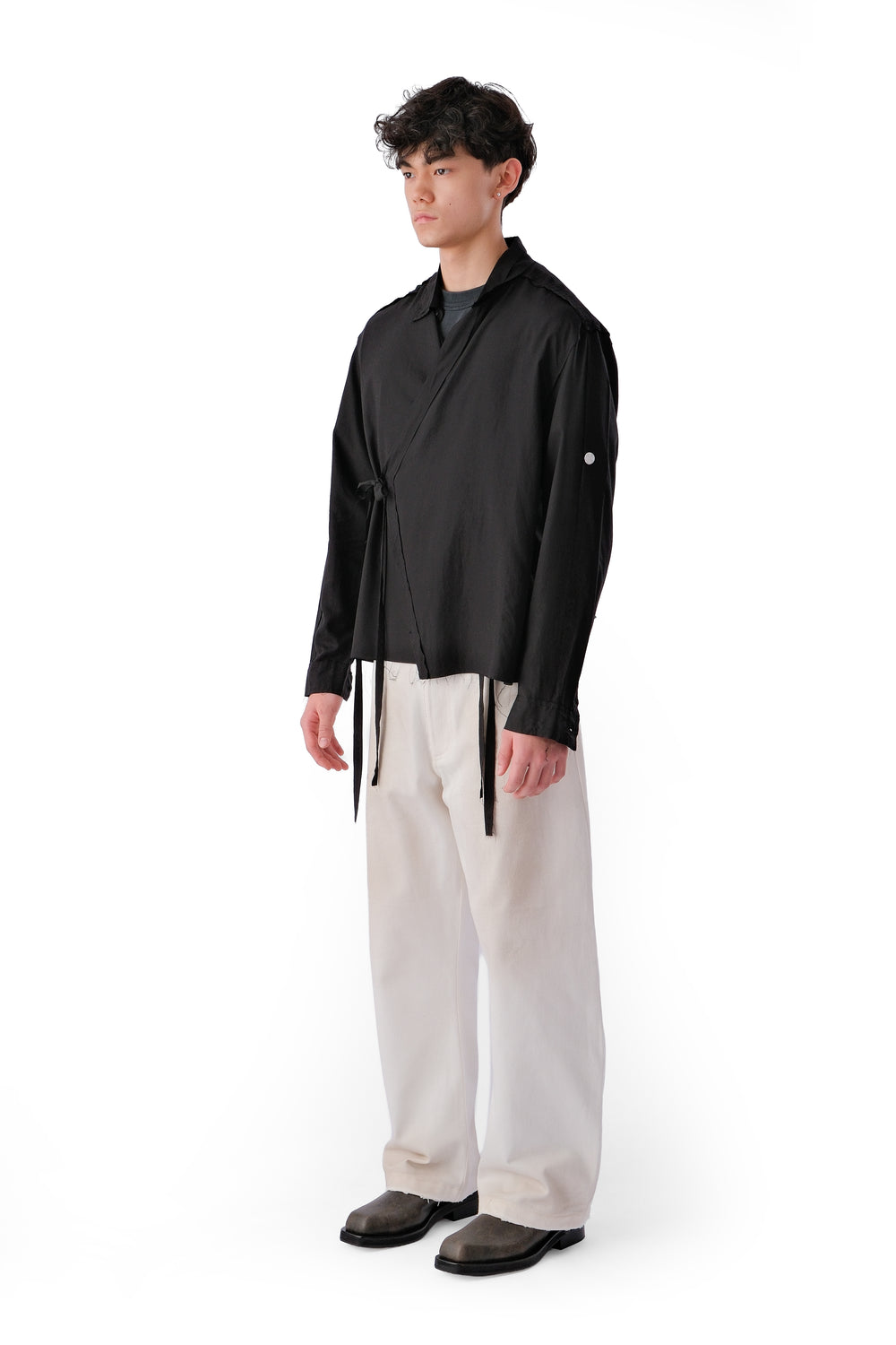 PACE LYOCELL KIMONO SHIRT MATTE BLACK