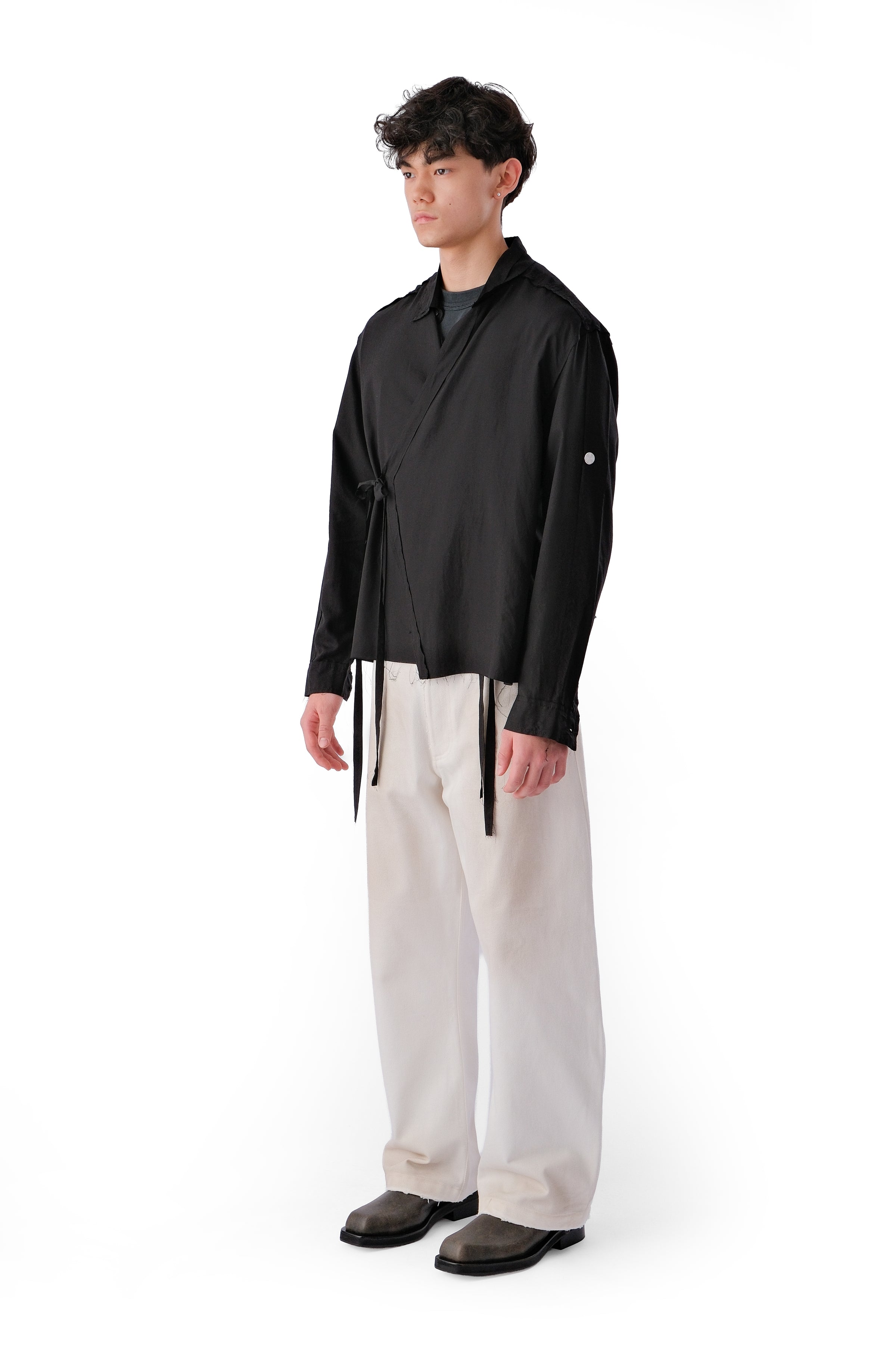 PACE LYOCELL KIMONO SHIRT MATTE BLACK