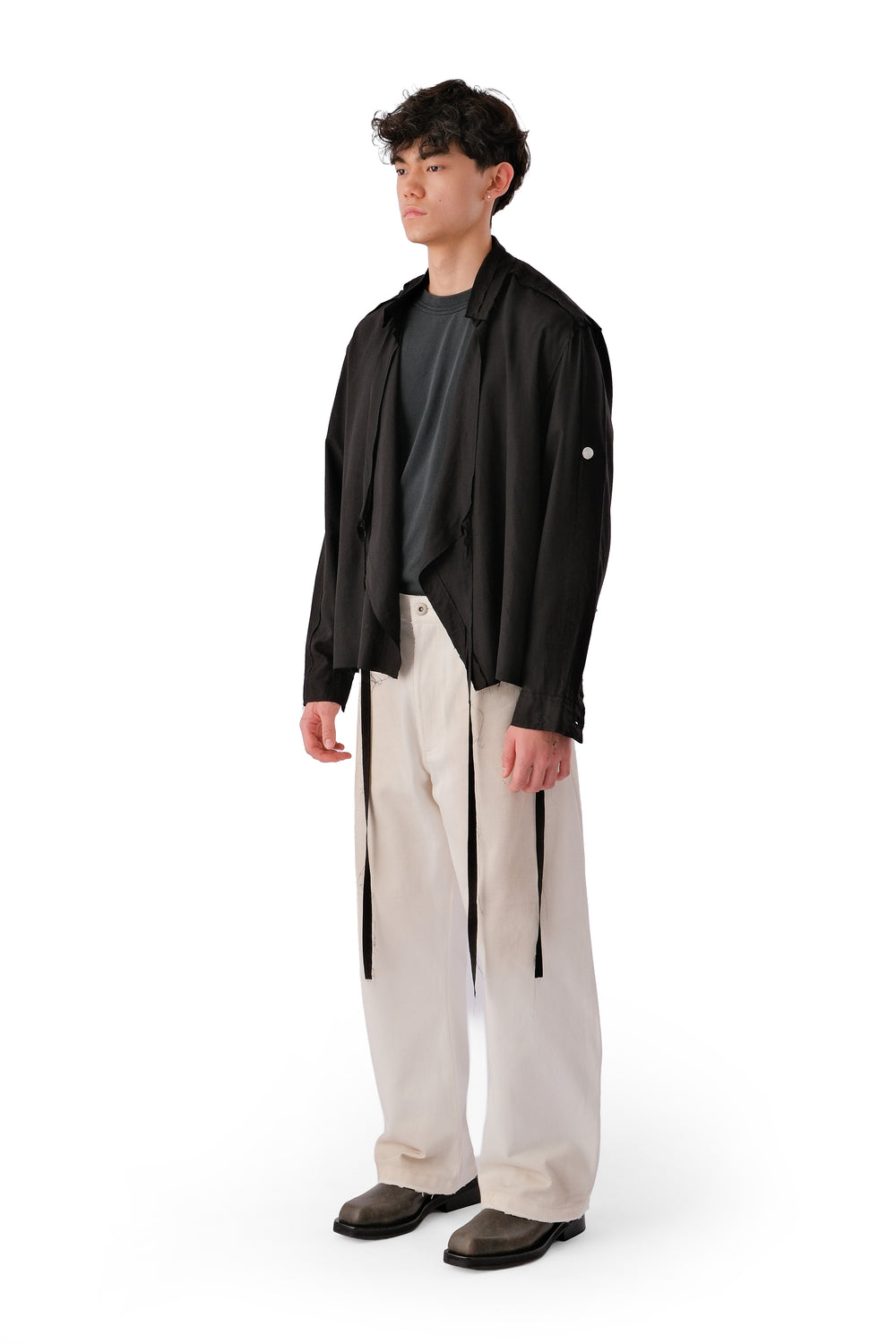 PACE LYOCELL KIMONO SHIRT MATTE BLACK