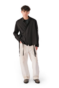 PACE LYOCELL KIMONO SHIRT MATTE BLACK