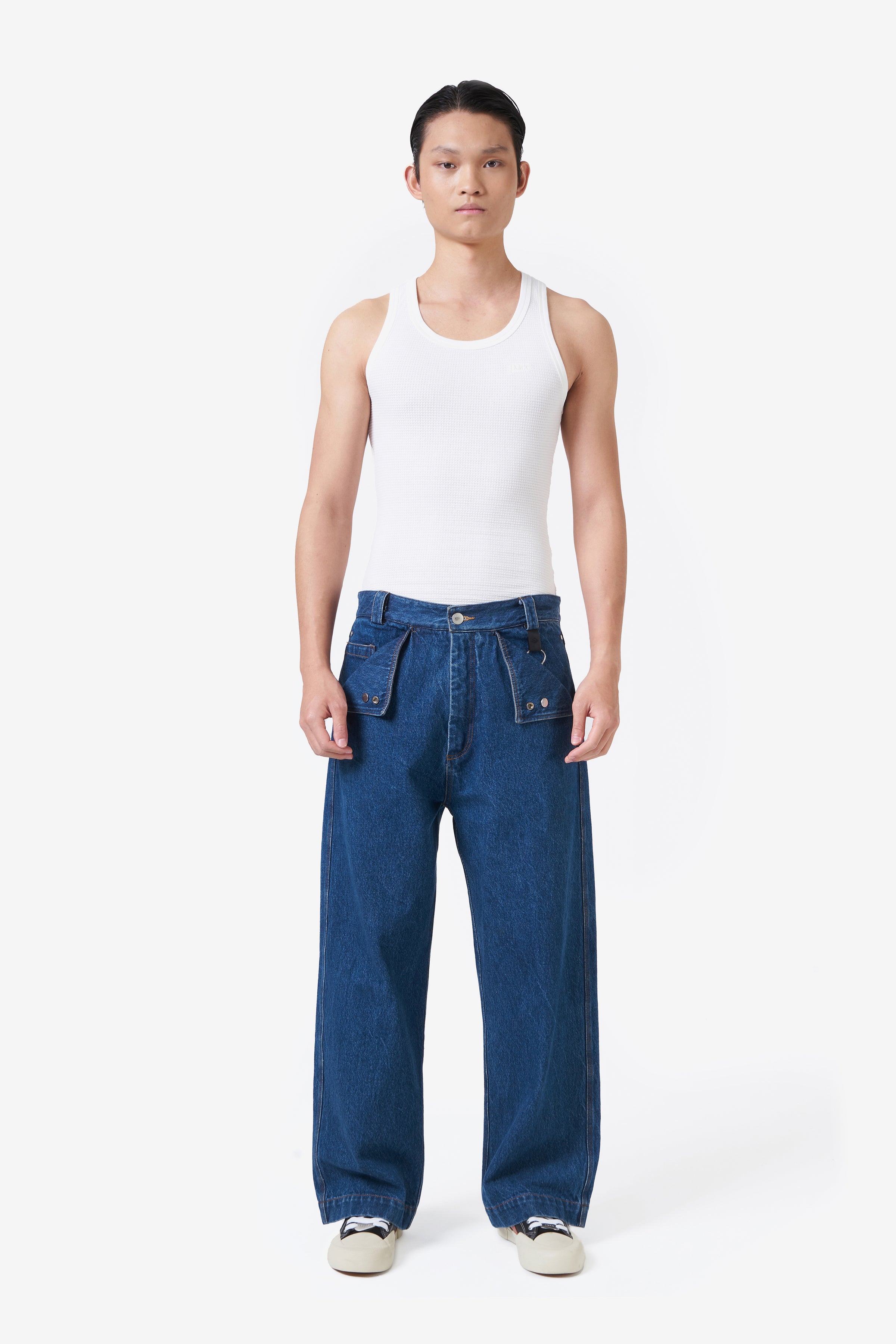 TANK TOP WAFFLE KNIT OFF WHITE