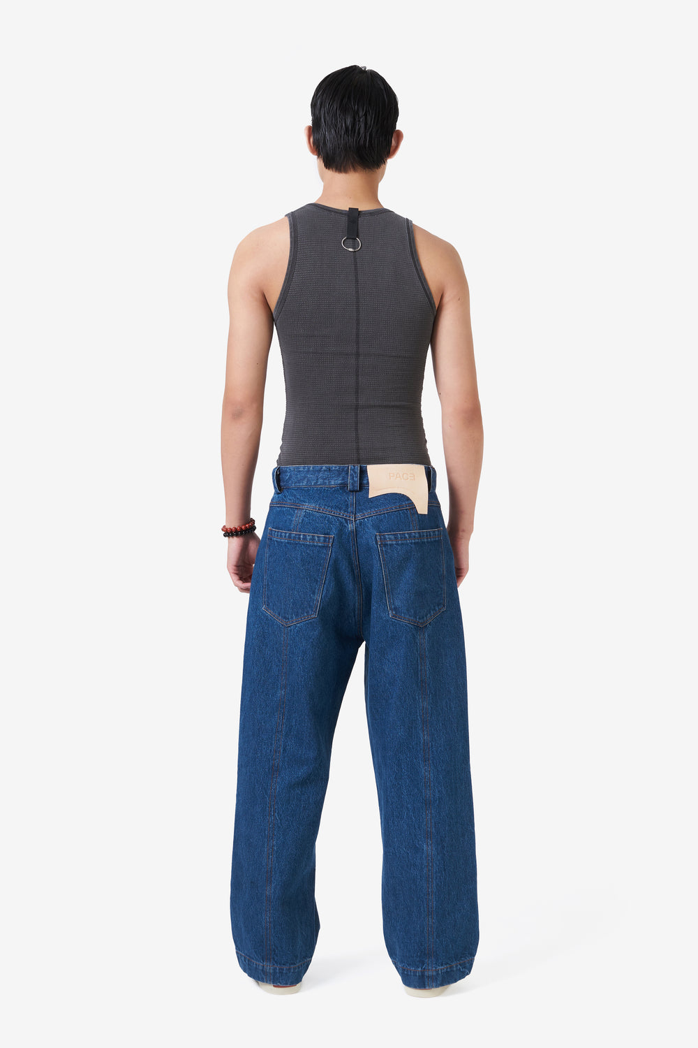 TANK TOP WAFFLE KNIT STONE WASHED BLACK