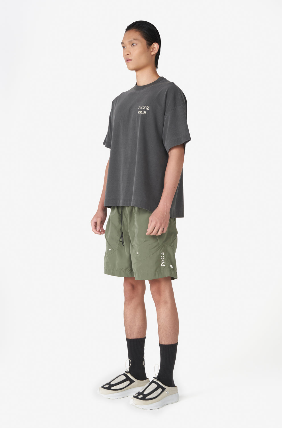 PACE STANDARD SOCKS STONE WASHED BLACK