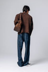 TIRAMISU ZIP UP KNIT BROWN