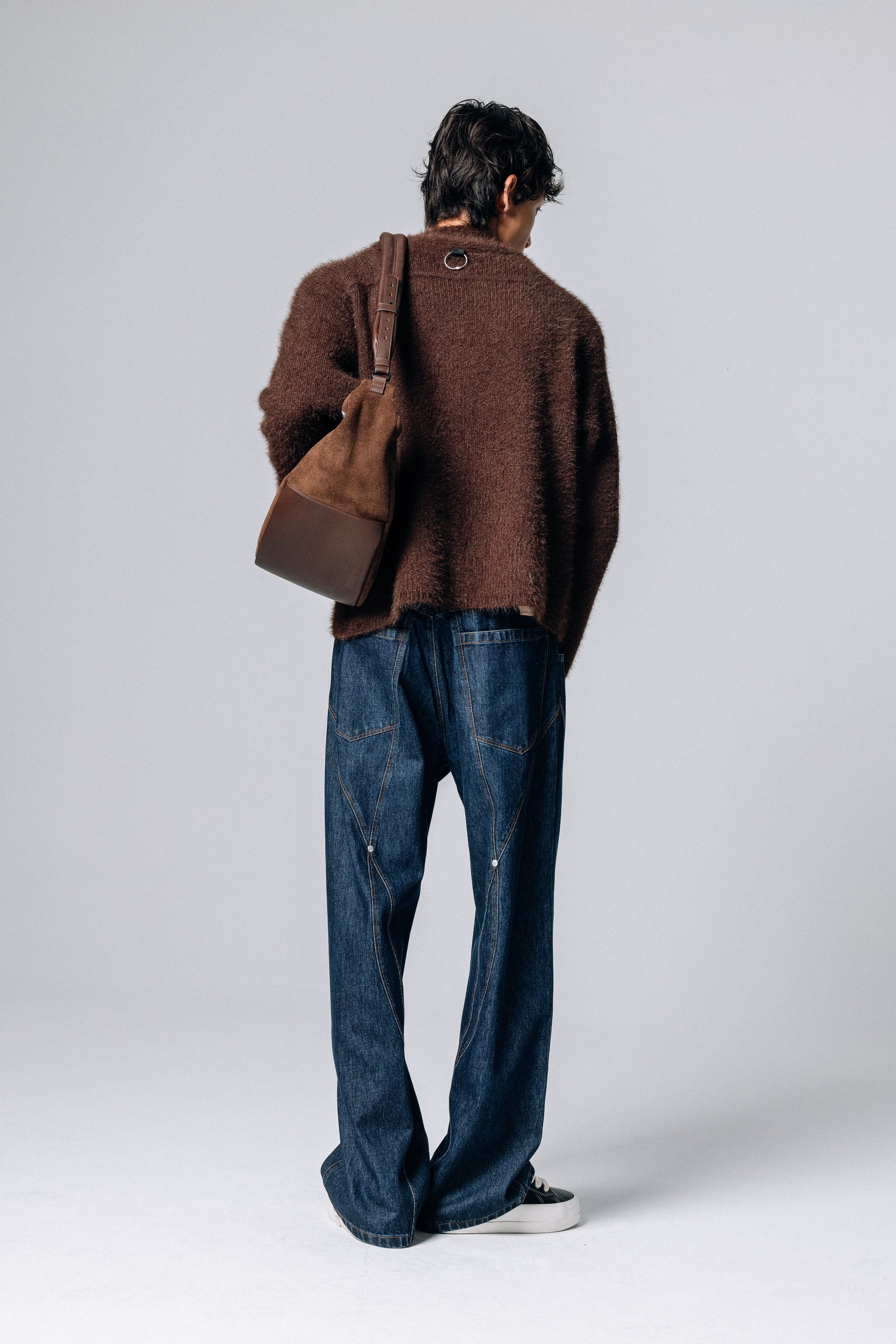 TIRAMISU ZIP UP KNIT BROWN