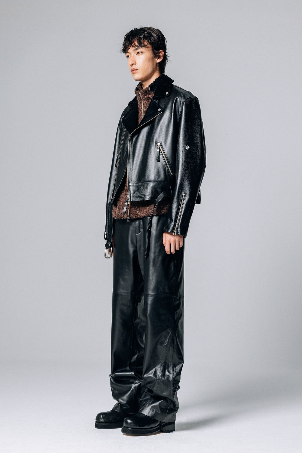 PRÉ VENDA - EX-IN PERFECTO LEATHER JACKET BLACK